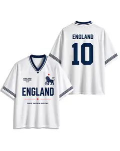England #10 Retro Soccer Culture Mesh Jersey