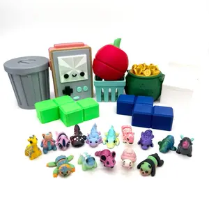 Articulating Mini Figurines and Containers - 3D printed Fidgets Great for Sensory Stress Relief (Frog Hedgehog Giraffe Hippo Gorilla Deer Fox Croc Leopard)
