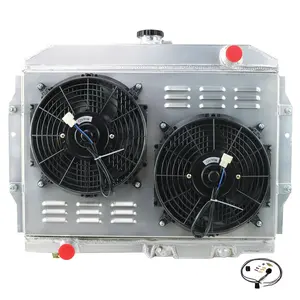 AlloyWorks 3 Row Radiator Shroud Fan+Relay For 1963-74 AMC Javelin AMX Rambler V8 GAS