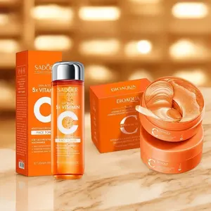 VC Brightening Skincare Set, Refreshing Type, Improves Dullness, Enhances Eye Area, Ideal for Night Owls, 1 Set