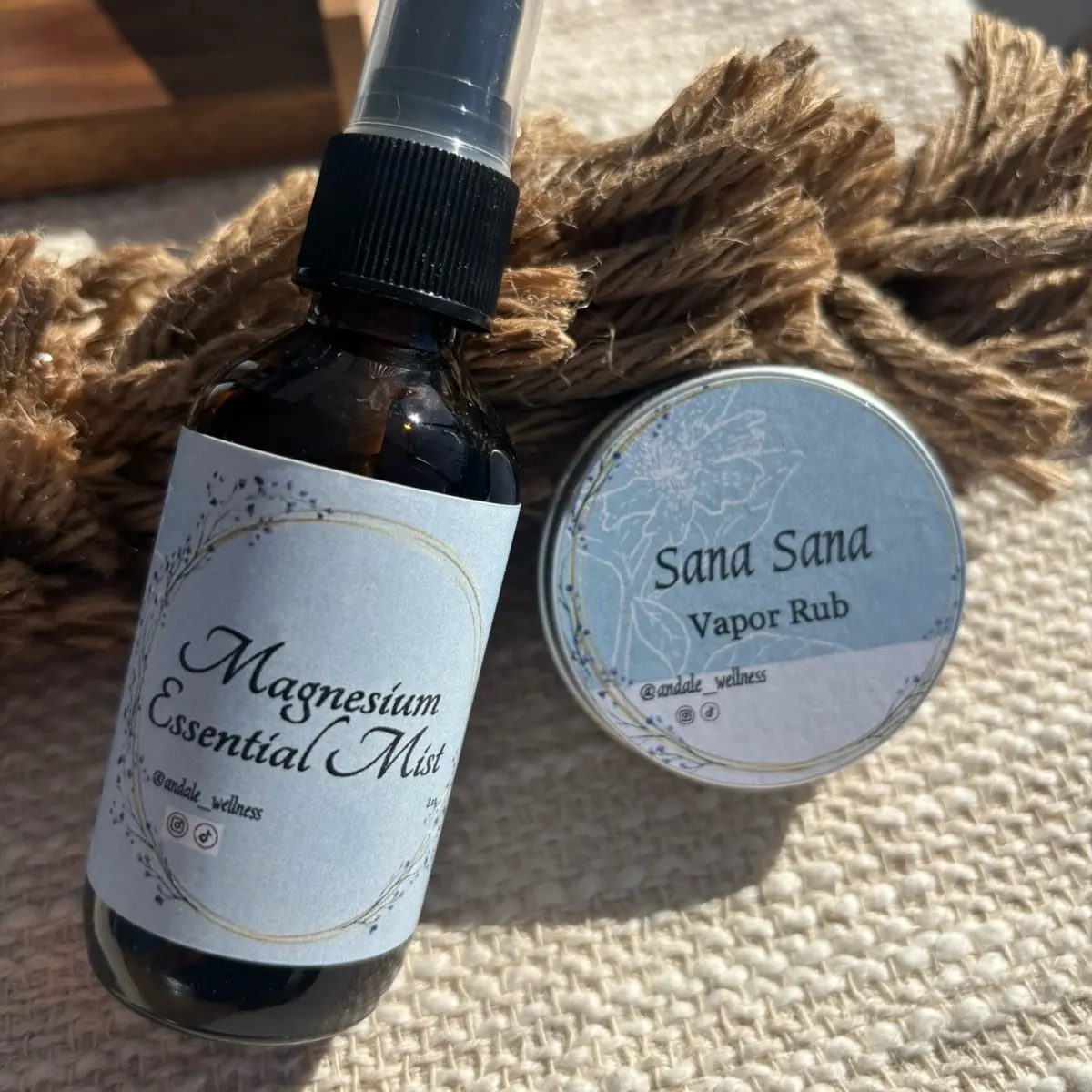 Mind and Body Wellness Kit- Magnesium Mist  & All natural vegan vapor rub