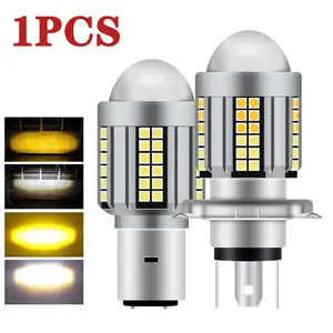 H4 BA20D Motorcycle Headlight CSP LED Moto High/Low Beam Led Bulbs Super Bright Autobike Fog Moto Scooter Lamp ATV 12V