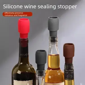 Universal soft silicone double-seal stopper for wine bottles, special stopper for champagne bottles, dust cap, stopper sealer.