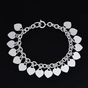 1PC high quality bracelet,Love Bracelet Thick Chain OT Buckle Bracelet Trendy Valentine's Day gift Jewelry Fashionable Heart Charms for LOVE Style