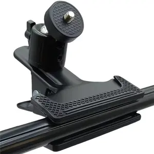 Metal Clamp Stand Flashlight Auxiliary Desktop Live Streaming, 360 Degree Rotating Ball Head, 1/4 Inch Screw, Suitable for Phone, Gopro, Dji Sports Camera