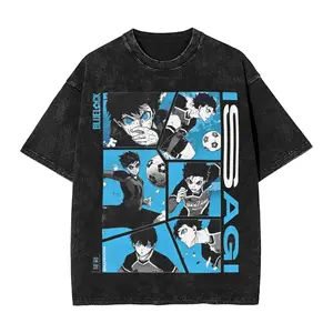 valentine shirts Man T Shirt Oliver Aiku Art Anime 13Blue Lock Washed T-Shirts Harajuku  Beach Tee Shirt Vintage Simple Casual Clothes Hot Sale