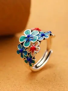Boho Style Multicolor Flower Ring, Statement Multi Ring, Fashionable Casual Decoration, Perfect Gift, Stylish Bohemian Jewelry, Ideal for Daily Wear