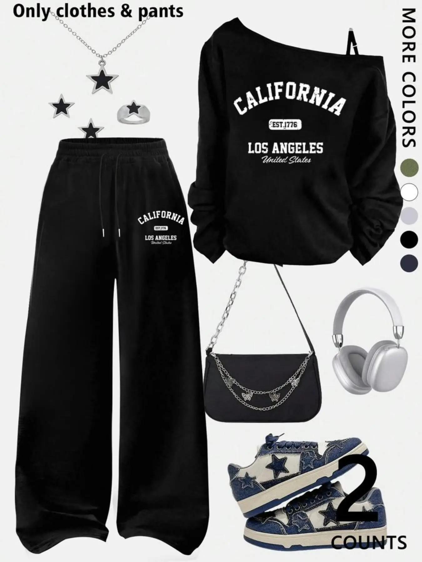 Women's Slim Fit Long Sleeve Top & Straight Leg Pants Set, Casual Letter Pattern Design, Perfect for Daily Wear, Travel, Street Style