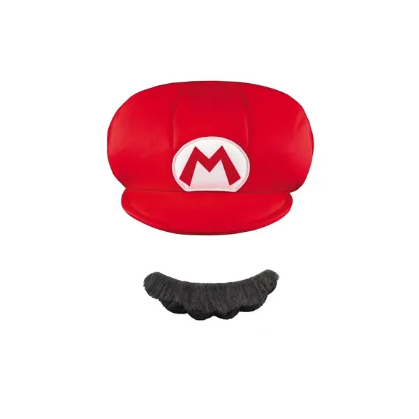 Mario Child Costume Hat and Mustache