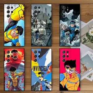 I-Invincible Anime Soft Phone Case for Samsung Galaxy S26 S25 Edge S24 Ultra S23 Plus S22 S21 FE A14 A15 A16 A35 Black Cover Back Shell