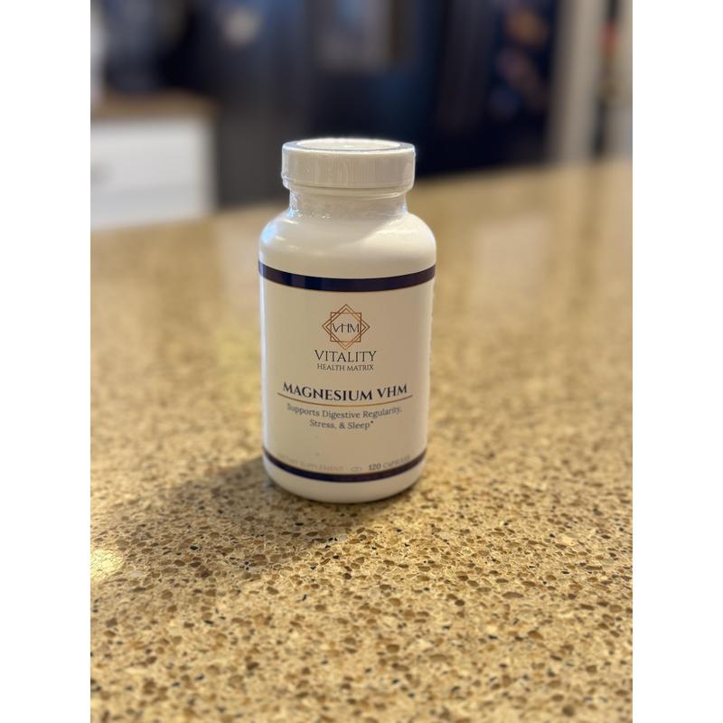 Magnesium VHM - 120 Capsules for Digestive Regularity Stress & Sleep Support - US Healthcare Supplement