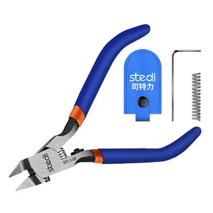 stedi Model Nipper, Sprue Cutter with Ultra-thin Single Blade and Rigid Spring Loaded Hobby Pliers for up to Repair of Plastic Models and Miniatures, Orange