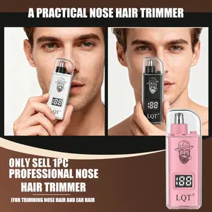New Electric Nose Hair Trimmer for Men, Portable Business Travel Use, Full Coverage No Dead Angle, Safe Non-Curling Design, Cordless Quiet Trimmer