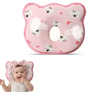Baby Pillow,Cute Cartoon Soft and Cozy Shaping Pillow, Breathable Bedding Set for Infants for Small Boys and Girls Prevent Flat Head