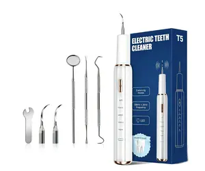 Electric Oral Irrigator Kit – 5 Modes, 4 Replacement Heads, UV Light, LED, IPX6 Waterproof, Smart Power Off, 90-Day Battery Life for Daily Buildup Removal