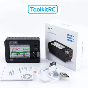 ToolkitRC M7 200W 10A 1-6S Balance Charger, Multifunctional RC Battery Charger Discharger with 2.0" IPS Display, High Precision Balancer for LiPo LiHv LiFe Lion NiMh Pb Drone FPV Car Boat Battery