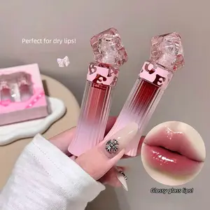 Mirror Finish Water Lip Gloss, Cute Packaging, 6 Colors Moisturizing Lips, Waterproof Long-Lasting, Ideal Valentine Gift for Women