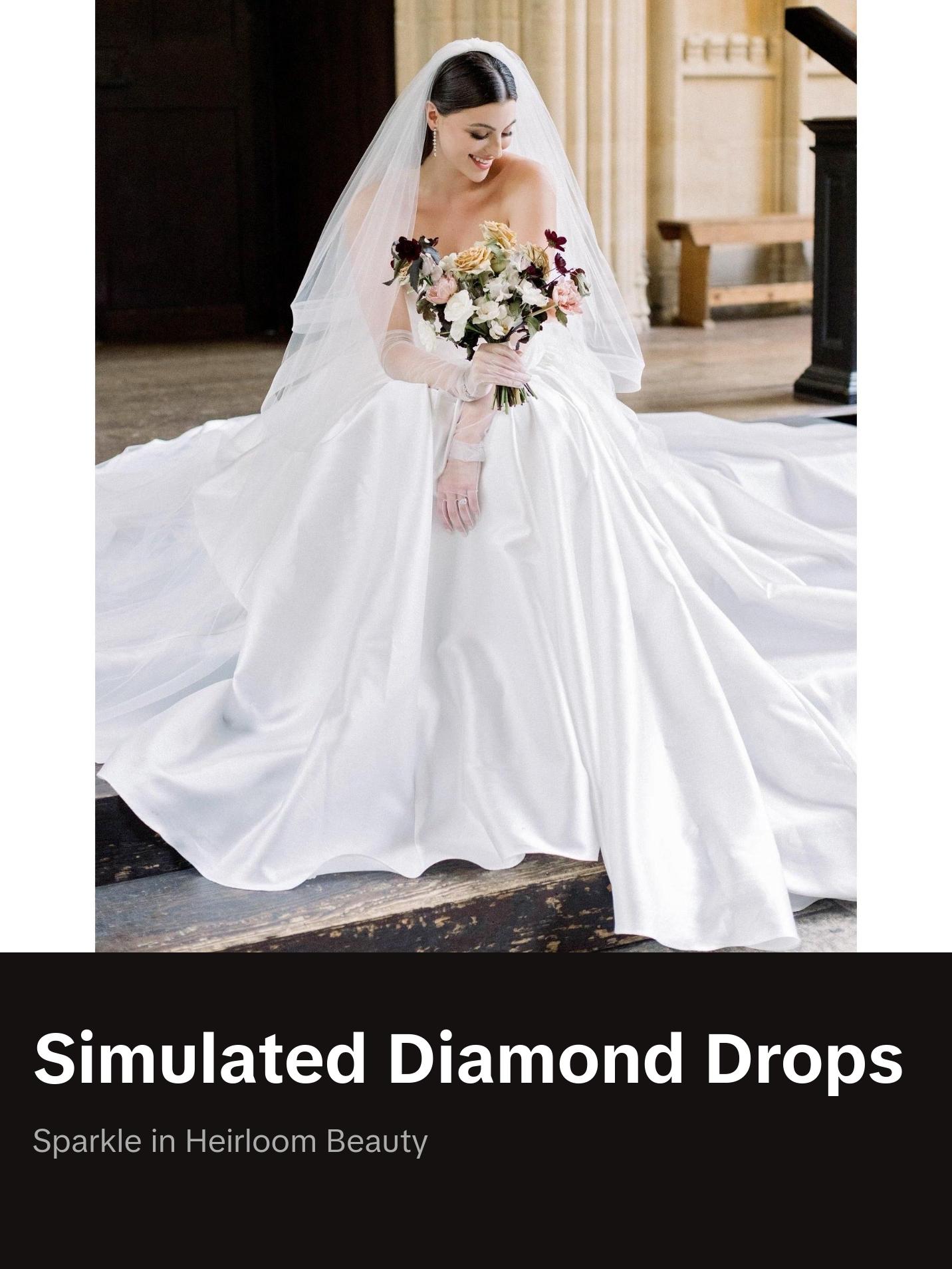 TALLULAH Simulated Diamond Long Drop Earrings