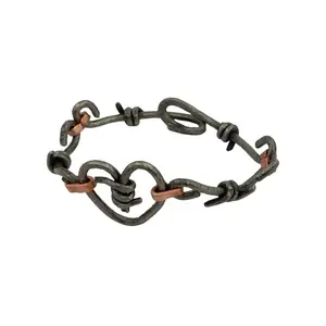 Barbed Wire Heart Bracelet | Copper & Silver | Mill Iron West
