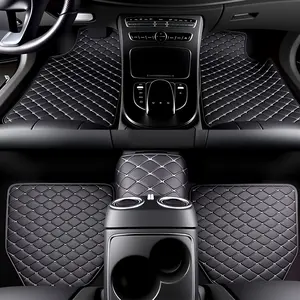 Personalized 5 Piece Leather Car Floor Mats Featuring All Weather Protection to Fully Safeguard Your Vehicle's Interior Stylish Interior Accessory Suitable for Sedans and SUVS