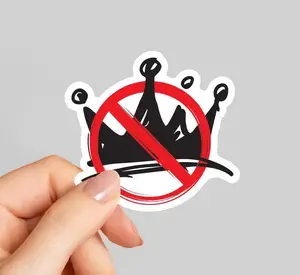 No Kings Stickers, Vinyl Decal, Laptop Sticker, Water Bottle, Car Bumper Decal, Political Statement, Protest, Resist