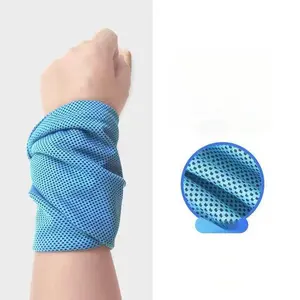 Outdoor Sports Wristband Towel, Running Hiking Sweat Absorbent, Breathable Cool Ice-Wrap Wrist Band, Fitness Gym Accessory