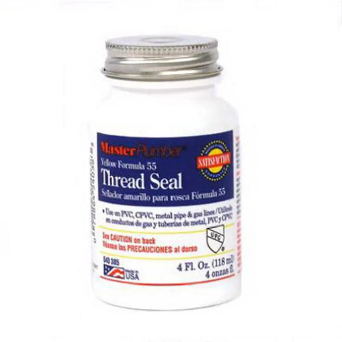 212 MAIN William H Harvey Formula 55 Master Plumber Thread Sealant - Yellow, 8 oz, Slow Dry, abc, CPVC, Metal Pipes Compatible, Easy Disassembly (Boating Water Sports Use)