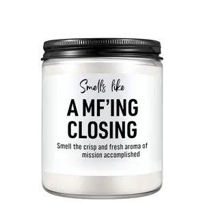 Scented Floral Candle, Funny Realtor Gifts for Women, Men, Clients, Real Estate Agent Supplies, Appreciation, Thank You, Christmas, Gifts for Realtors at Closing, Real Estate Broker, Salesperson