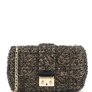Pre-owned Dior Tweed Shoulder Bags Christian Miss Flap Bag Medium by Rebag