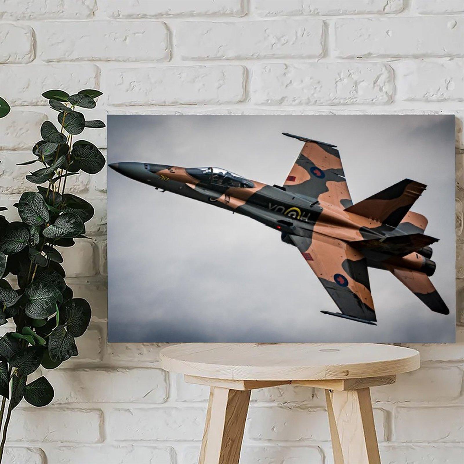 Military Fighter Poster CF-18 Hornet Poster Decorative Painting Canvas Wall Art Picture Print Modern Family Bedroom Decor
