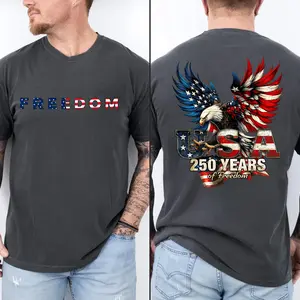 Vintage American Eagle Shirt, 250 Years Of Freedom, Fourth Of July Shirt, Patriotic Eagle Tee