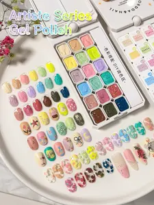 MORDDA 18 Colors Oil Painting Nail Art Gel Set, Vivid Palette For Floral/Lace Designs, Non-Drip Creamy Texture, Professional Nail Art Supplies For Salon & Home Manicure, Gift For Nail Artists