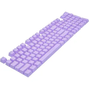 Mechanical Keyboard Keycaps, 104-Key ABS Key Caps (Purple)