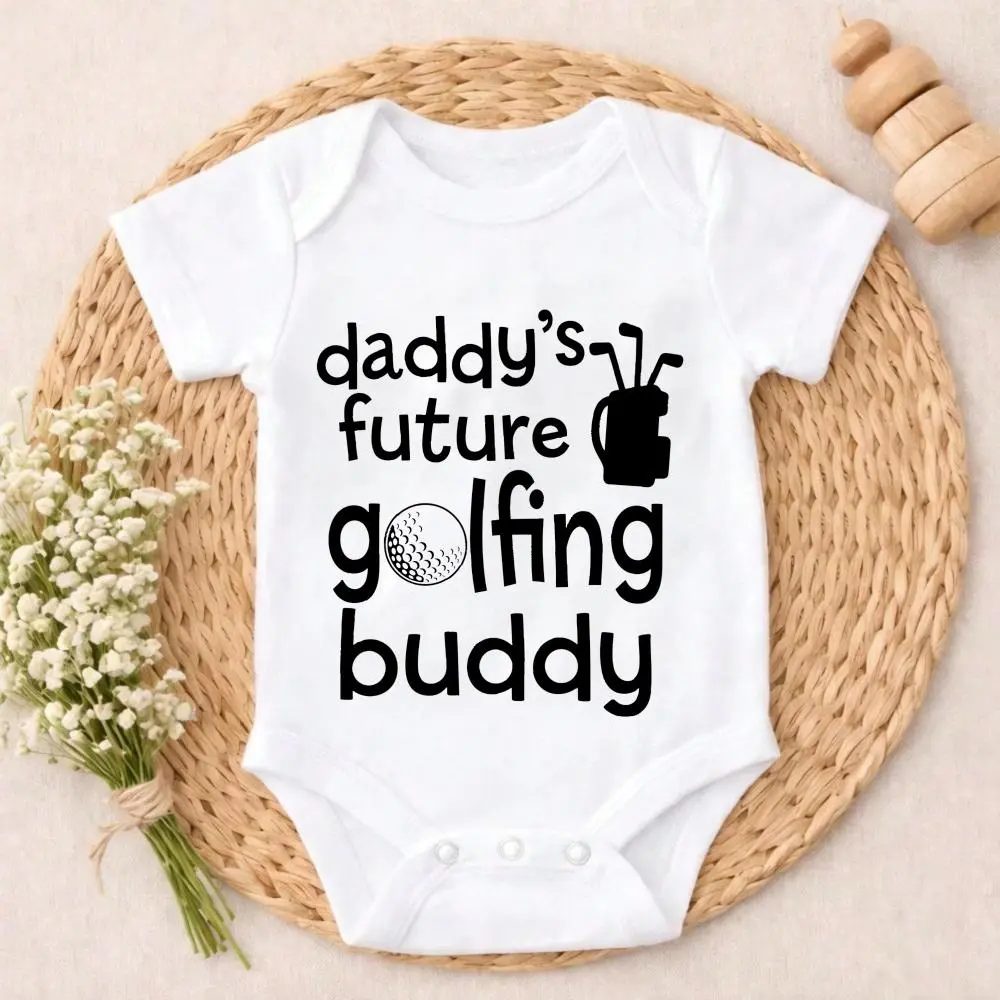 Newborn Baby Girl Boy Bodysuit Romper Outfit Daddys Future Golfing Buddy Super Soft baby boy stuff Baby Gift Set Baby Clothes Perfect Present for Baby Shower, New Mom, Grandparents, Ideal for First Photos & Special Days