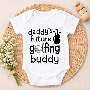 Newborn Baby Girl Boy Bodysuit Romper Outfit Daddys Future Golfing Buddy Super Soft baby boy stuff Baby Gift Set Baby Clothes Perfect Present for Baby Shower, New Mom, Grandparents, Ideal for First Photos & Special Days