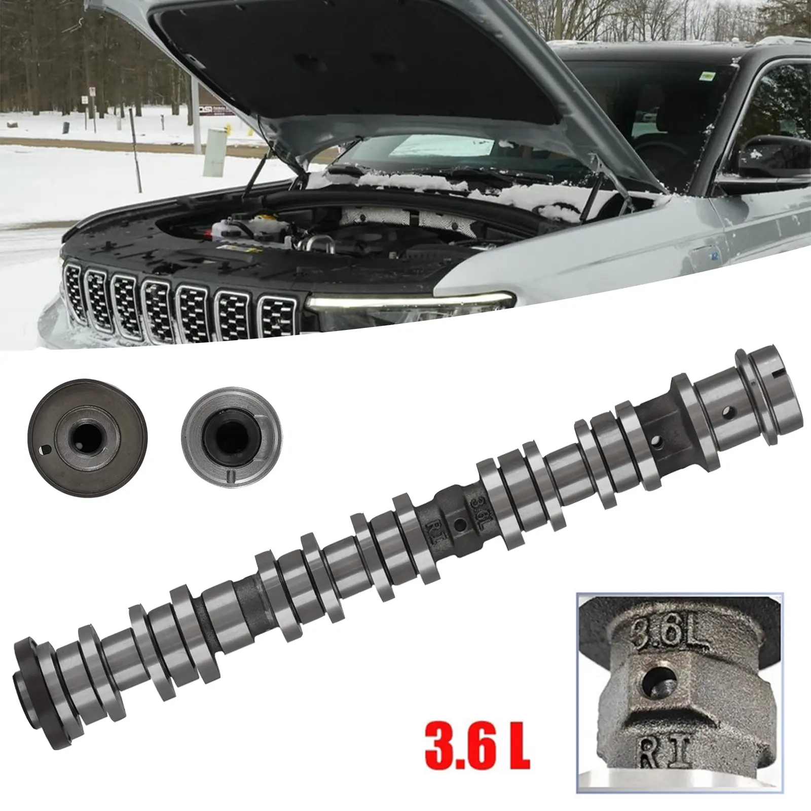 Right Intake Camshaft 5047913AD Fits 2016-2024 Jeep Grand Cherokee Wrangler, Dodge Durango, Ram 1500, Chrysler Pacifica 3.6L V6