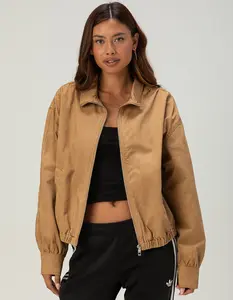 RSQ Womens Oversized Twill Bomber Jacket