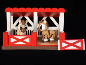 3D Print - 2 Horses w Paddox