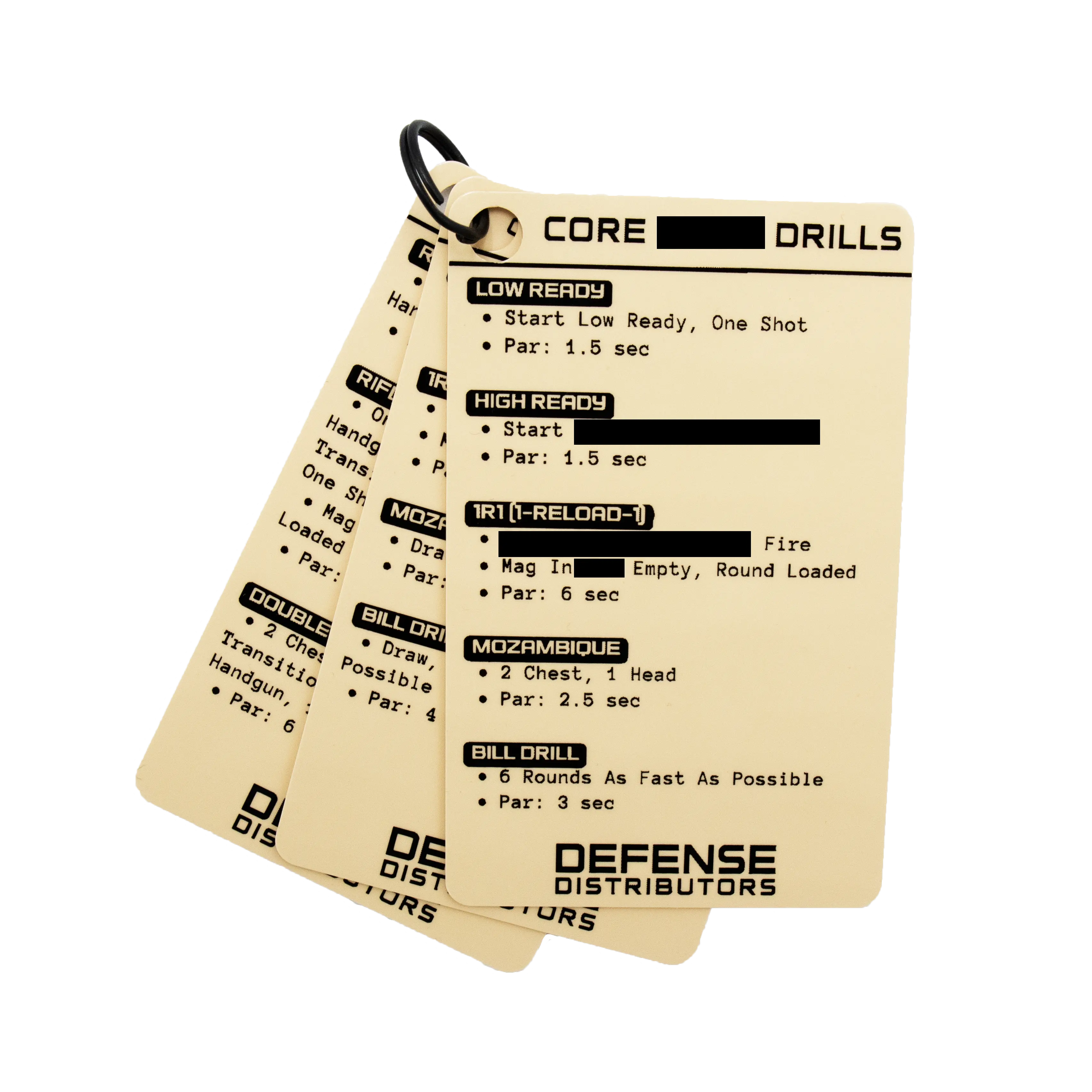 Defense Distributors Quick Reference Tactical Cards - EDC Packs for Core Drills, Training, Morse Code Information