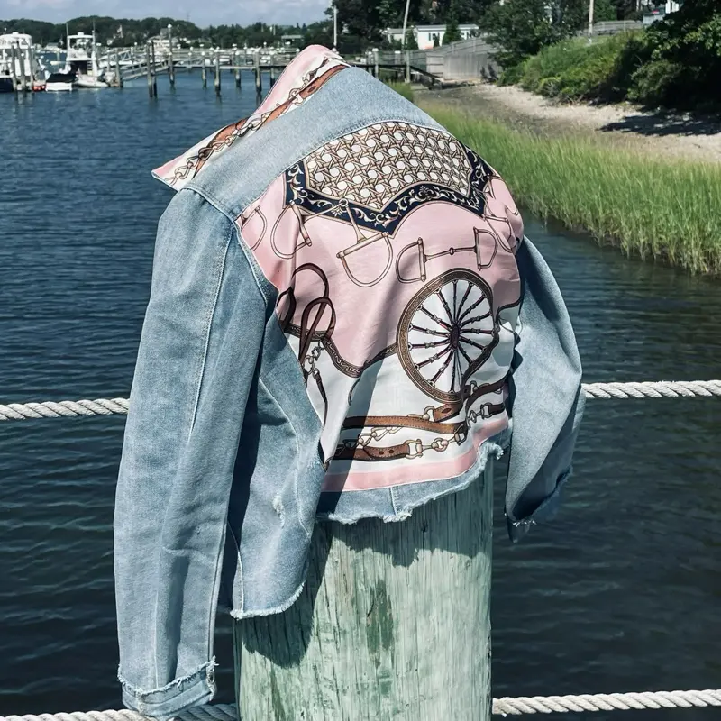 Women's Custom Casual Denim Jean Jacket, Womenswear Outerwear for Daily Wear