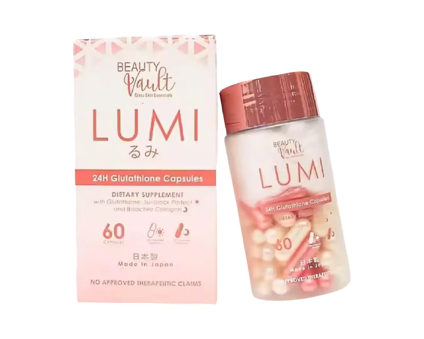 beauty glutathione Beauty Vault LUMI 24H Glutathione Capsules, 60 Capsules