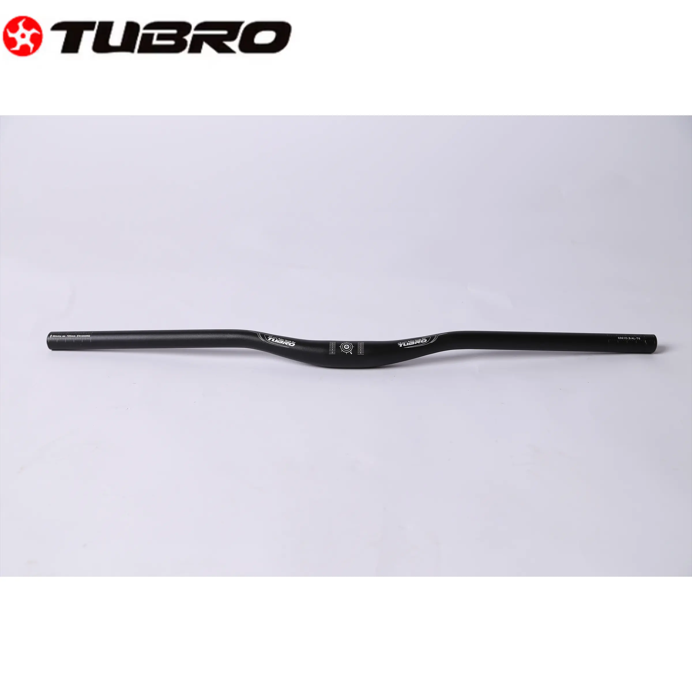 TUBRO HB320/230 MTB Handlebar, 31.8mm Clamp, 720mm Width, Flat/Riser Bar, Matte Black, 359g