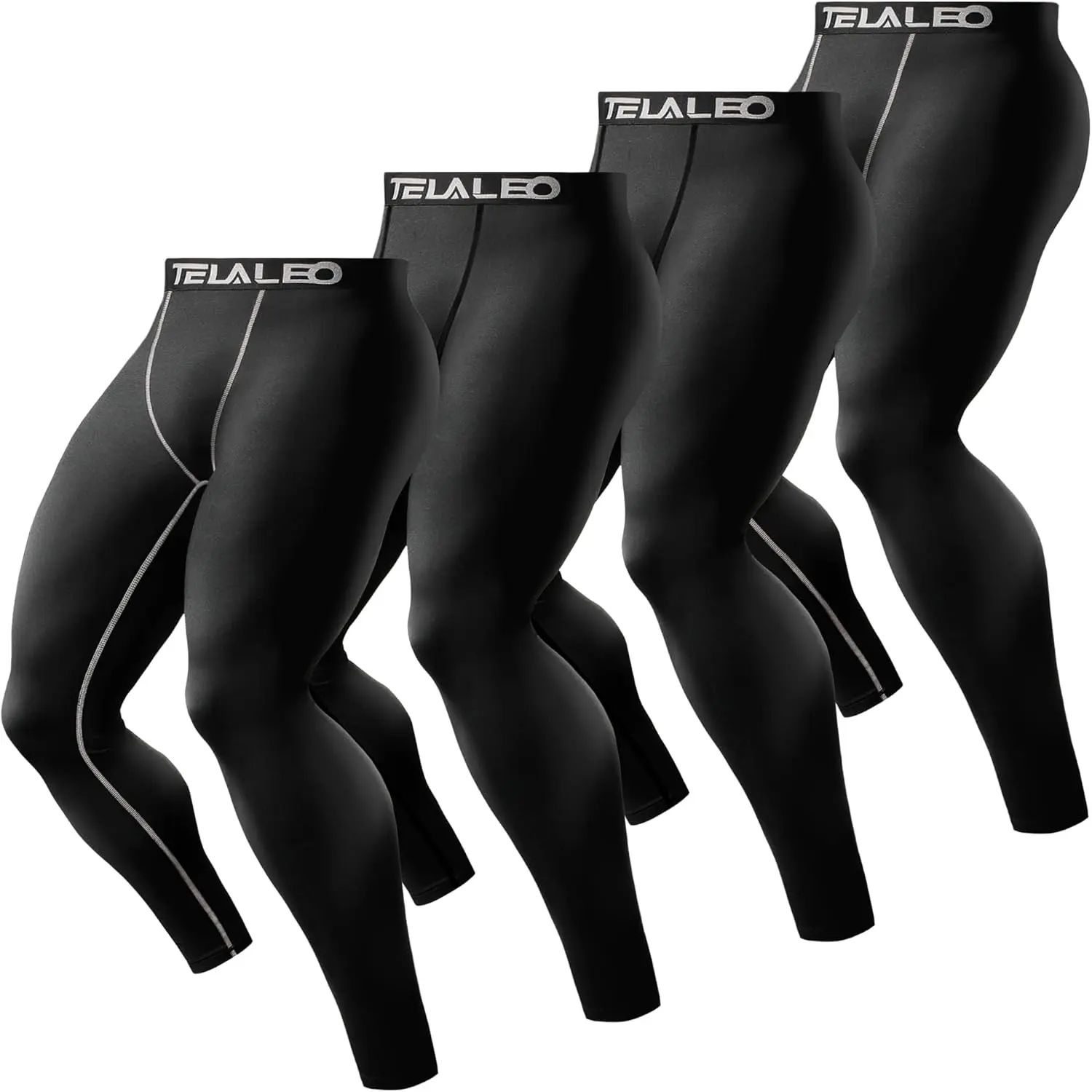 6 or 4 Pack Men's Compression Pants Leggings Sports Tights Performance Athletic Baselayer Workout Running