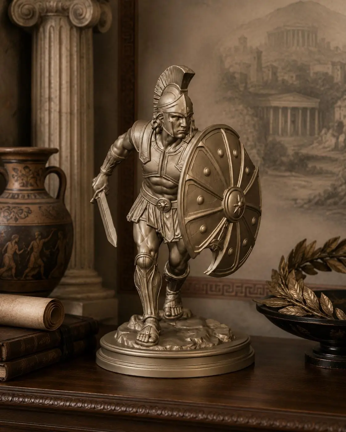 Achilles Statue, Greek Warrior Sculpture