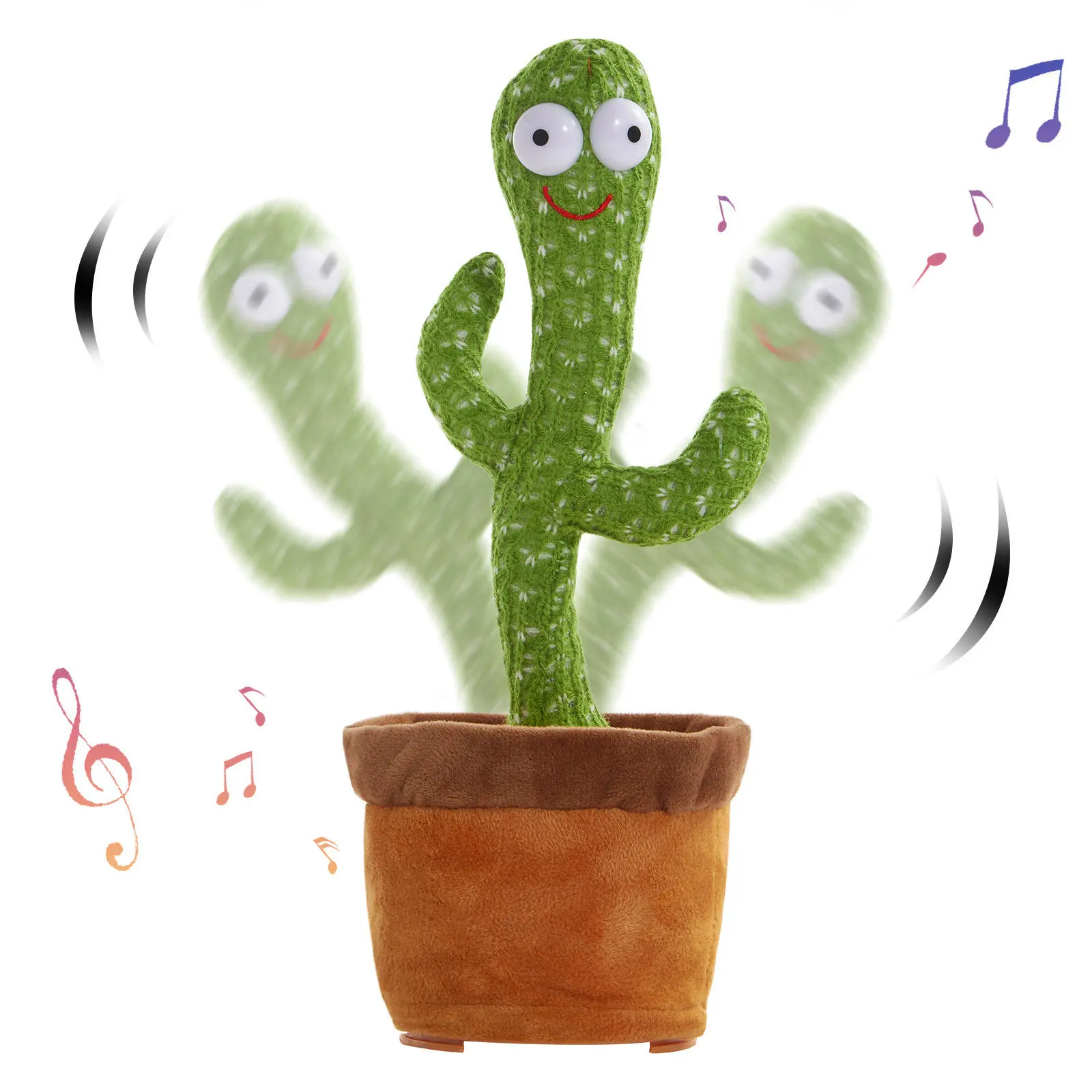 Yokibo Cute Dancing Cactus Plush Toy - 3-4 Years Kids Gift, Voice Repeat Feature, 120 Built-in Songs