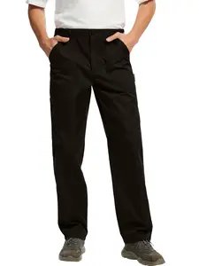 Work Idea Relaxed Fit Pants Cotton Blended