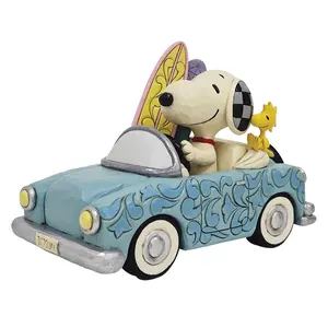 Peanuts by Jim Shore Snoopy & Woodstock Surfboard Figurine 5"H