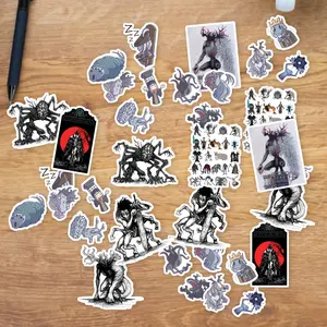 Stickers Pack 20 Pcs Bloodborne Laptop Bumper Luggage Bosses Guitar Bike Aesthetic Colorful Waterproof Bottle Vinyl Skateboard Water Car