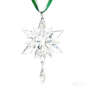 2025 Annual Christmas Ornaments  Snowflake  - Christmas Tree Ornaments Pendant Sun Catcher  Hanging Decor (2025 White  3 Layers)