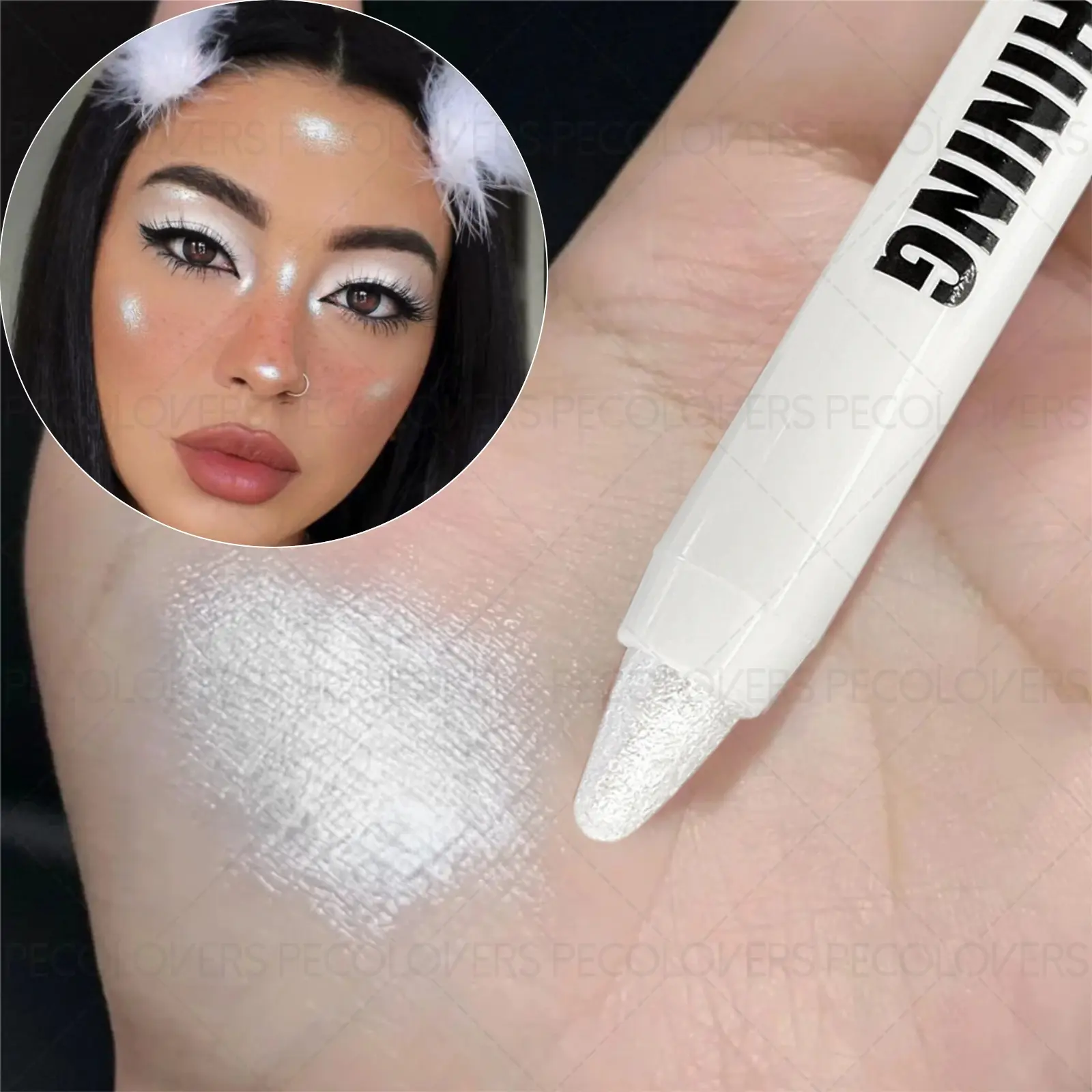 6pcs/set Eye Brightening Highlighter and Eye Shadow Pen, Silkworm Brightening, Soft Texture, Perfect for Daily Makeup, Christmas Gift